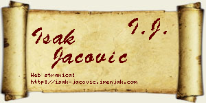 Isak Jačović vizit kartica